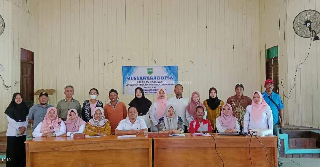 Musyawarah Desa Penyampaian Laporan Realisasi APBK Tahun Anggaran 2024 Kampung Tanjung Perangat